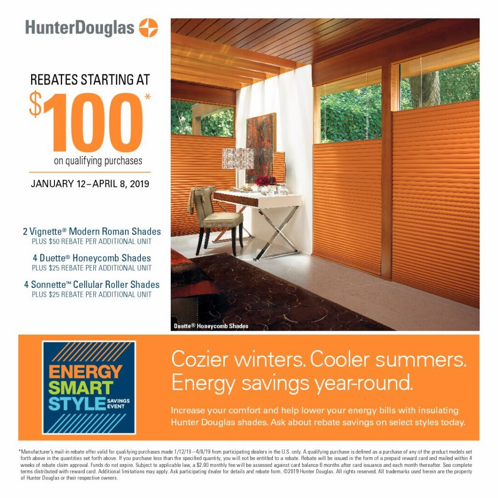 Hunter Douglas Rebates Starting At 100 Home Stuff Interiors