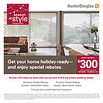 A hunter douglas ad for the season of style.